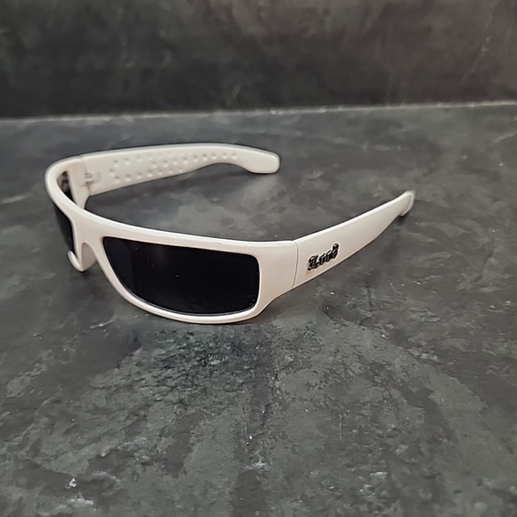Locs LC53 Wrap Sunglasses For Men – White Frame, Smoke Lens, 100% UV400 Protection